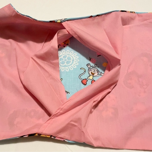 Dora the Explorer Beauty in Bloom Pillowcases Homemade 20.5” x 12.5” Lot of 2 - Picture 15 of 16